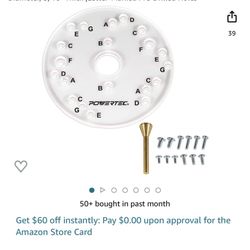 POWERTEC Router Base Plate with Centering Pin
