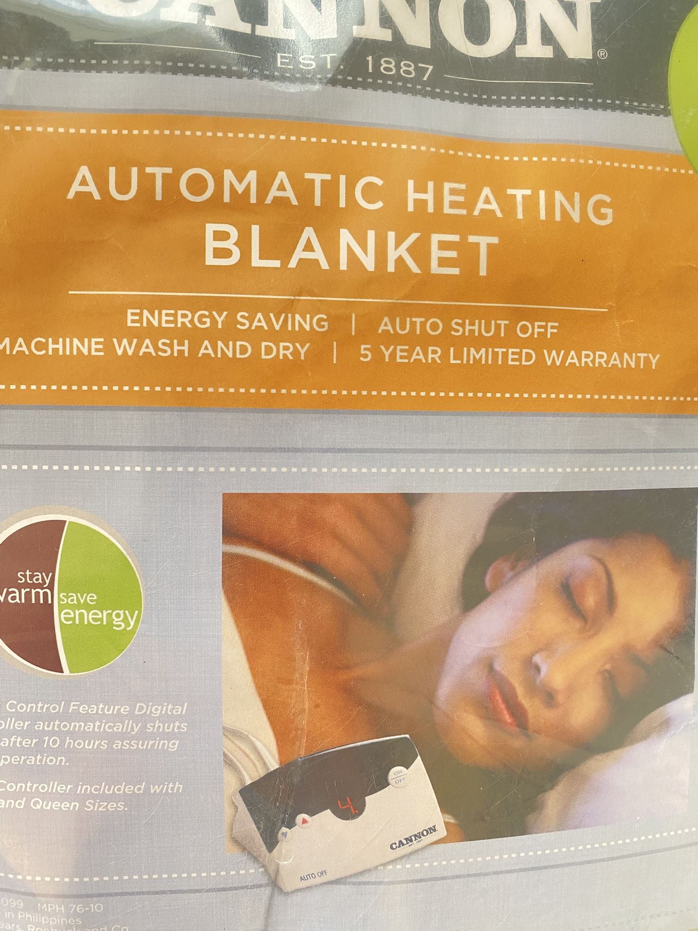Blanket Auto Heat Queen Size New