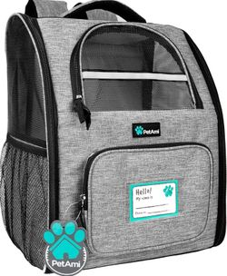 PetAmi Dog Backpack Carrier for Small Large Cat, Pet, Puppy, Ventilated Pet Hiking Backpack Travel Bag, Airline Approved Cat Backpack Carrier, Camping