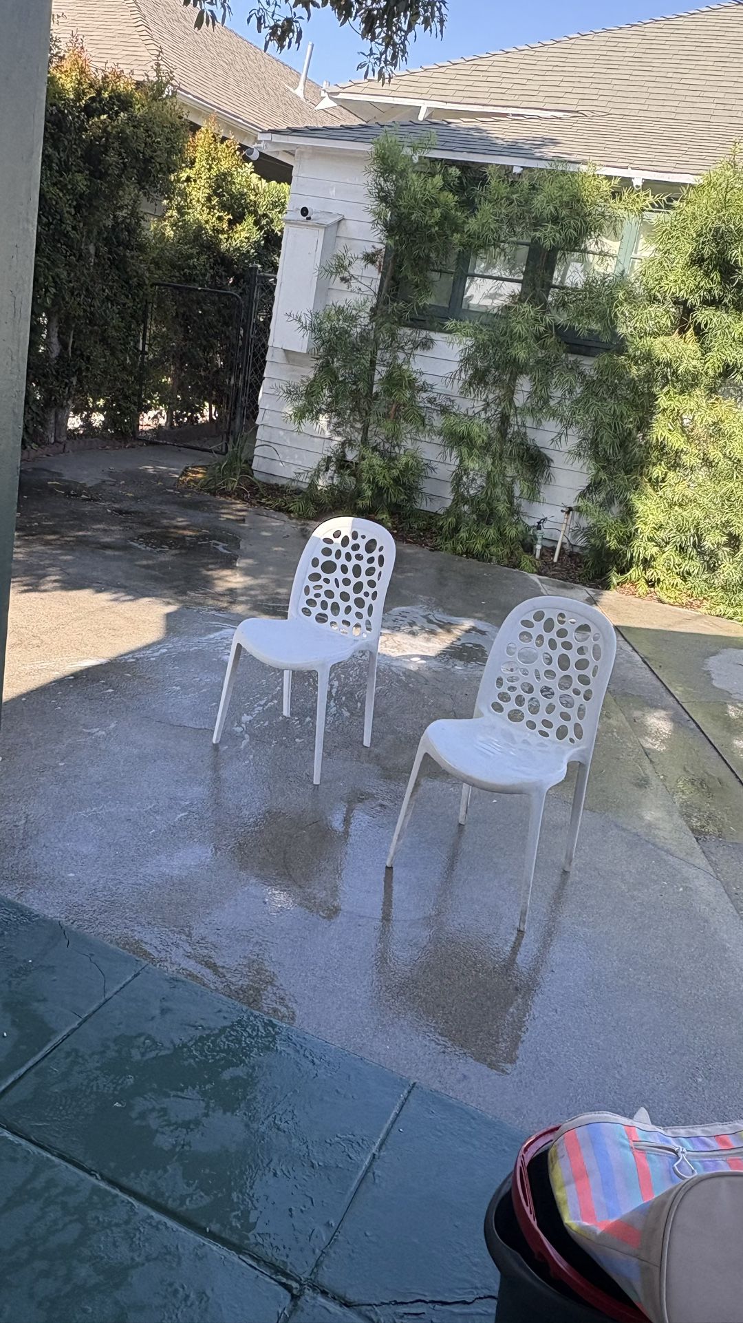 Free Two White Chairs