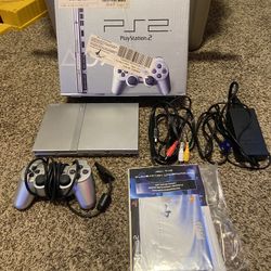 Ps2 Slim Silver Complete 