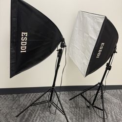 ESDDI Softbox Lighting Kit, 20”x20” Reflector Bulbs & Stand 