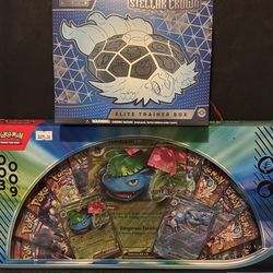 Pokémon TCG: Scarlet & Violet-Stellar Crown Elite Trainer Box & Pokémon TCG: Venusaur EX & Blastoise EX Premium Collection Box