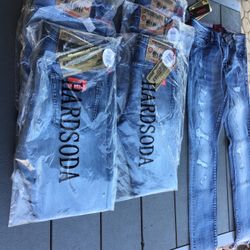 HARD SODA JEANS $180 PRICE TAG NEW 