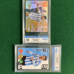 Two Cards - Lionel Messi - Graded TCH 9/8.5