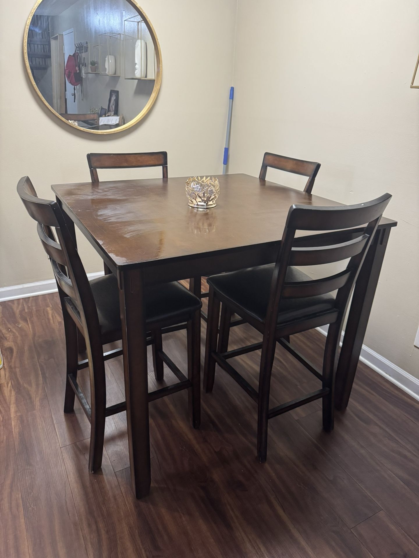 High Wood Table 4 Chairs