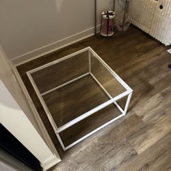  Glass Top Coffee Table - White Frame