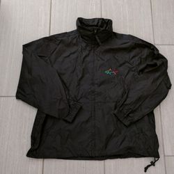Greg Norman Black Windbreake with Hidden Hood Men's size Large