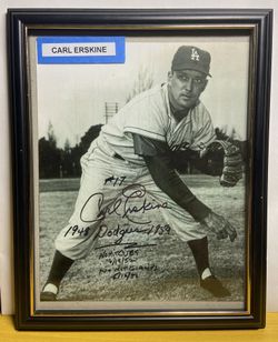 LA Dodgers Pitcher Carl Erskine Autographed-Inscribed 8x10 Photo