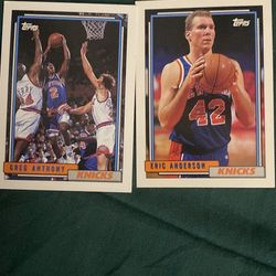Topps NBA Knicks Trading Card Lot Greg Anthony Eric Anderson (2 Cards)