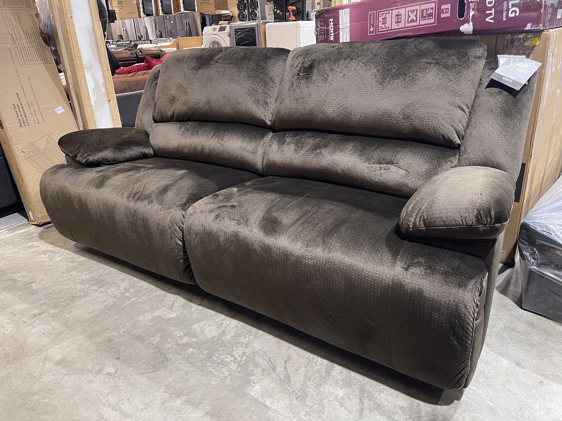 Ashley Furniture Signature Design - Long Knight Recliner Sofa - Manual Reclining