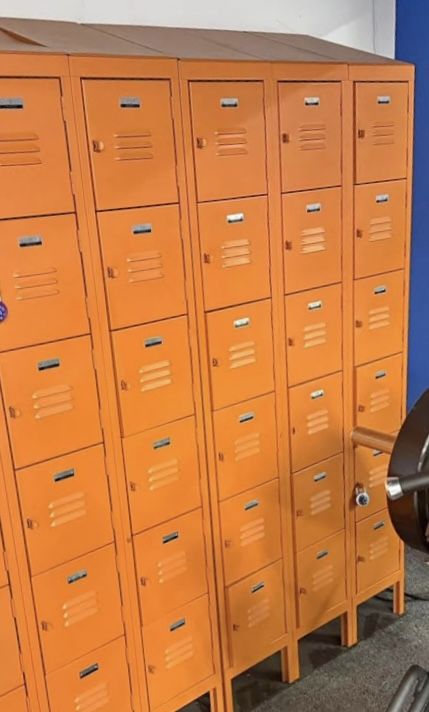 Orange Old School lockers/Storage