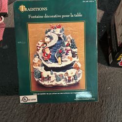 Traditions, Decorative Tabletop Fountain Christmas