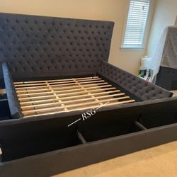 Round Or Rectangular Shaped Storage Queen Size Bed Frame Extra Discount Code RSG 
🔥🔥 Mention OfferUp for this Special Price!!