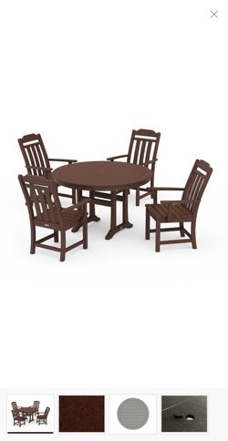 Polywood Outdoor Round Table Set