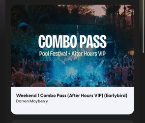 Splash House Weekend 1 VIP combo pass w AFTERS