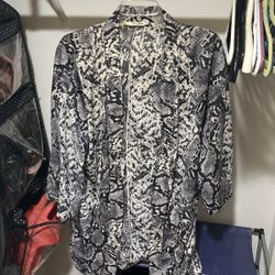 Animal Snake Print Cover Up Cardigan