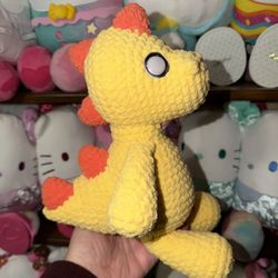 Candy Corn Zombie Dinosaur (Crocheted)