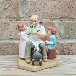 Vintage Norman Rockwell "The Toymaker" Porcelain Figurine 