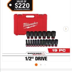 Milwaukee Socket Set 1/2