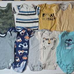 12 Month Boy's Bodysuits Lot Of 17