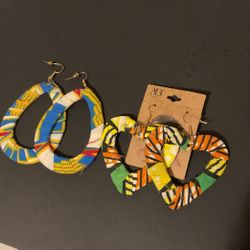 2 Pairs Of Africa Style Earrings..By AB(ANA BEAUTY)