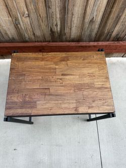 Rustic wood and metal table (large)