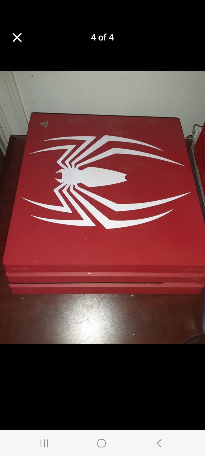PS4 PRO SPIDER MAN CONSOLE AND POWER CORD ONLY NO CONTROLLER $225 FINAL PRICE SAME DAY SHIPPING