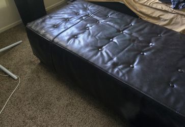 Large Leather Ottoman 