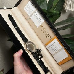 New In Box Akribos XXIV Men’s Leather Strap Watch AK412