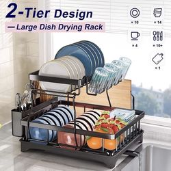 Over Sink Dish Drying Rack 2-Tier