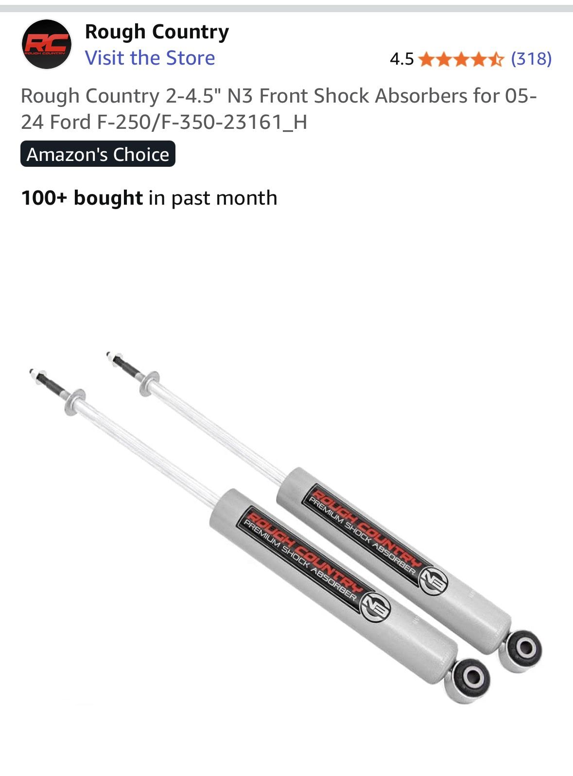 Rough Country Front Shocks