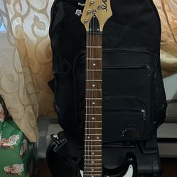 Hamer Slammer Electric Guitar Strat Style Black White