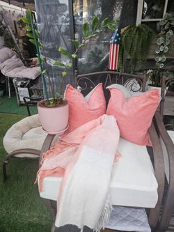 Decor pillows and throw blanket