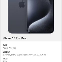 iPhone 15 Pro max 256 GB