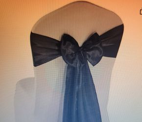 Black Satin Sashes for Bows 100 Pcs