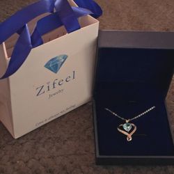 Birthday Gifts for Women Wife Infinity Heart Birthstone I Love You Necklace for Women S925 