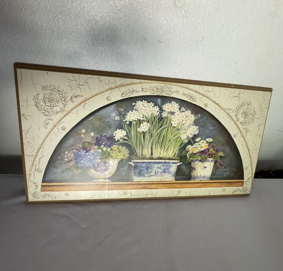 Kathryn White, Picture , Wall Decor, Vintage 28x15