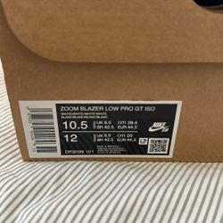 Nike SB Zoom Blazer Low Pro GT ISO Triple White Men’s 10.5
