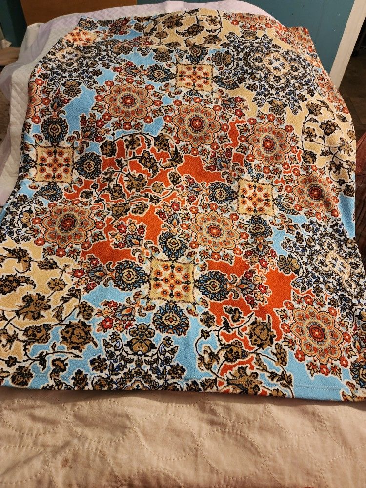 LuLaRoe Pattern Pencil Skirt - 2XL
