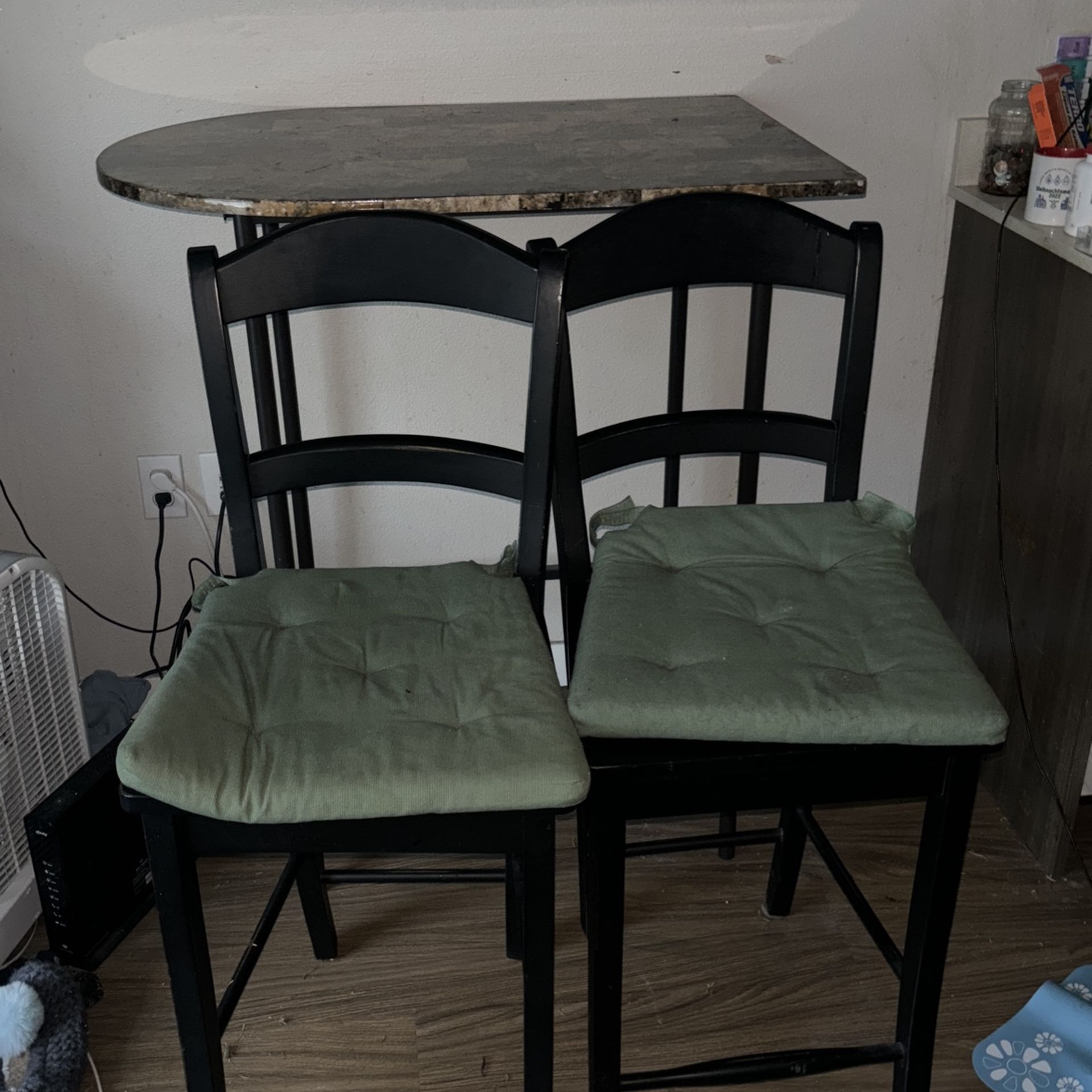 Foldable Kitchenette Table And Two Chairs
