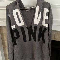 Pink Sweatshirt With Hood