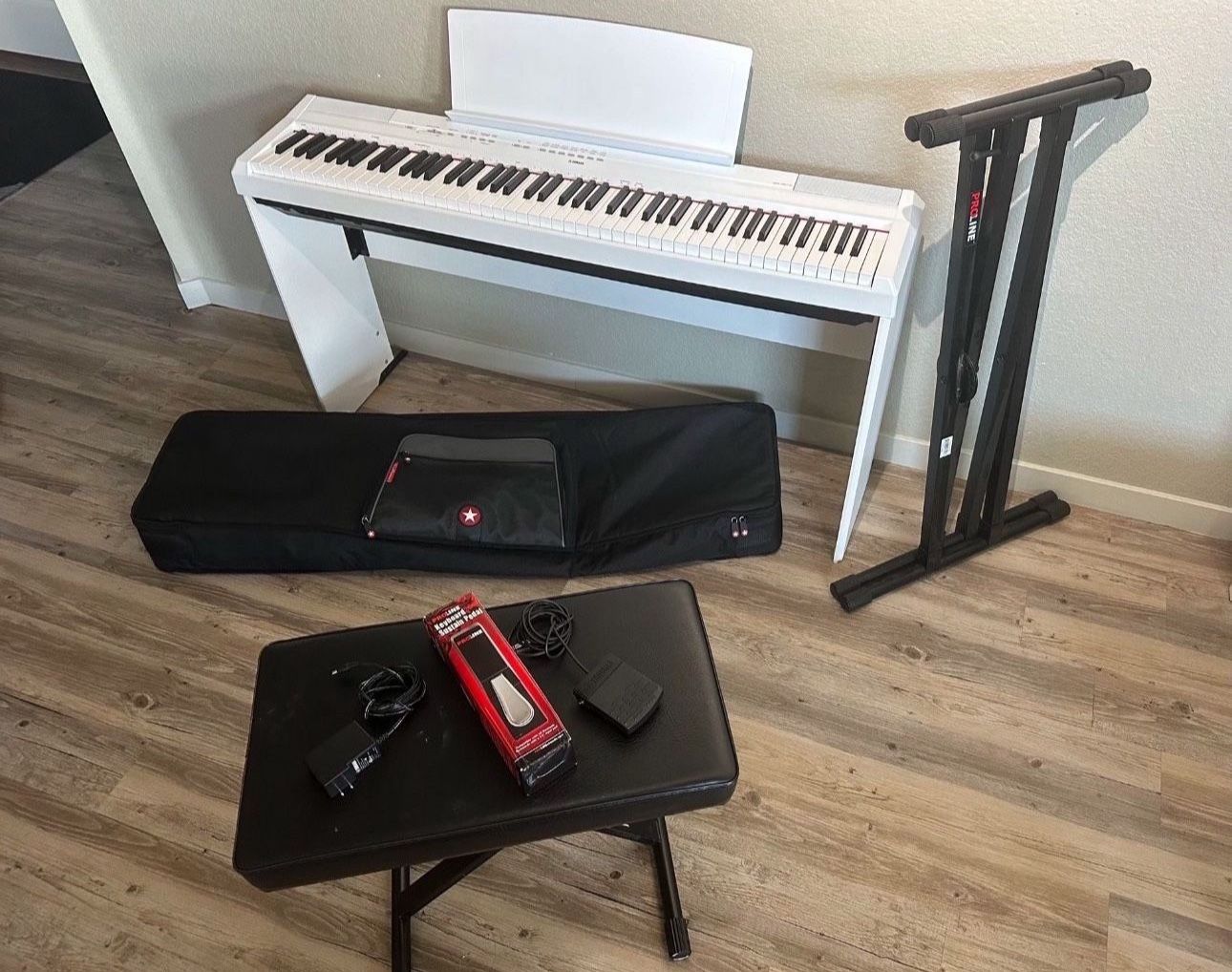 Yamaha P-115 88-Key White Piano