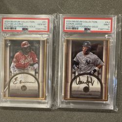 2024 Topps Museum Collection Gold Framed Autos /10 - Price Is For Both 