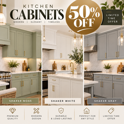 🔥 50% OFF KITCHEN CABINETS! 🔥