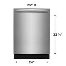 Gallery 24 in. in Stainless Steel Built-In Tall Tub Dishwasher