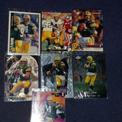 Green Bay Packers legend Brett favre 7 card lot