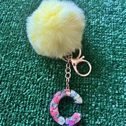 New Letter Alphabet Keychain Crystal Resin  (Nuevo).  NO TRADES.   NO SHIPPING.  (EAST PALMDALE). FINAL SELL