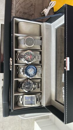 5-Slot Watch Display Box with Watches