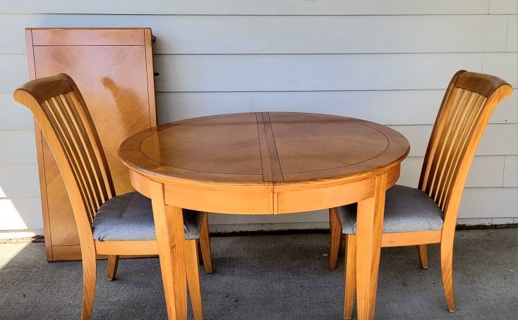 Dining Table With Two Chairs Sold Wood